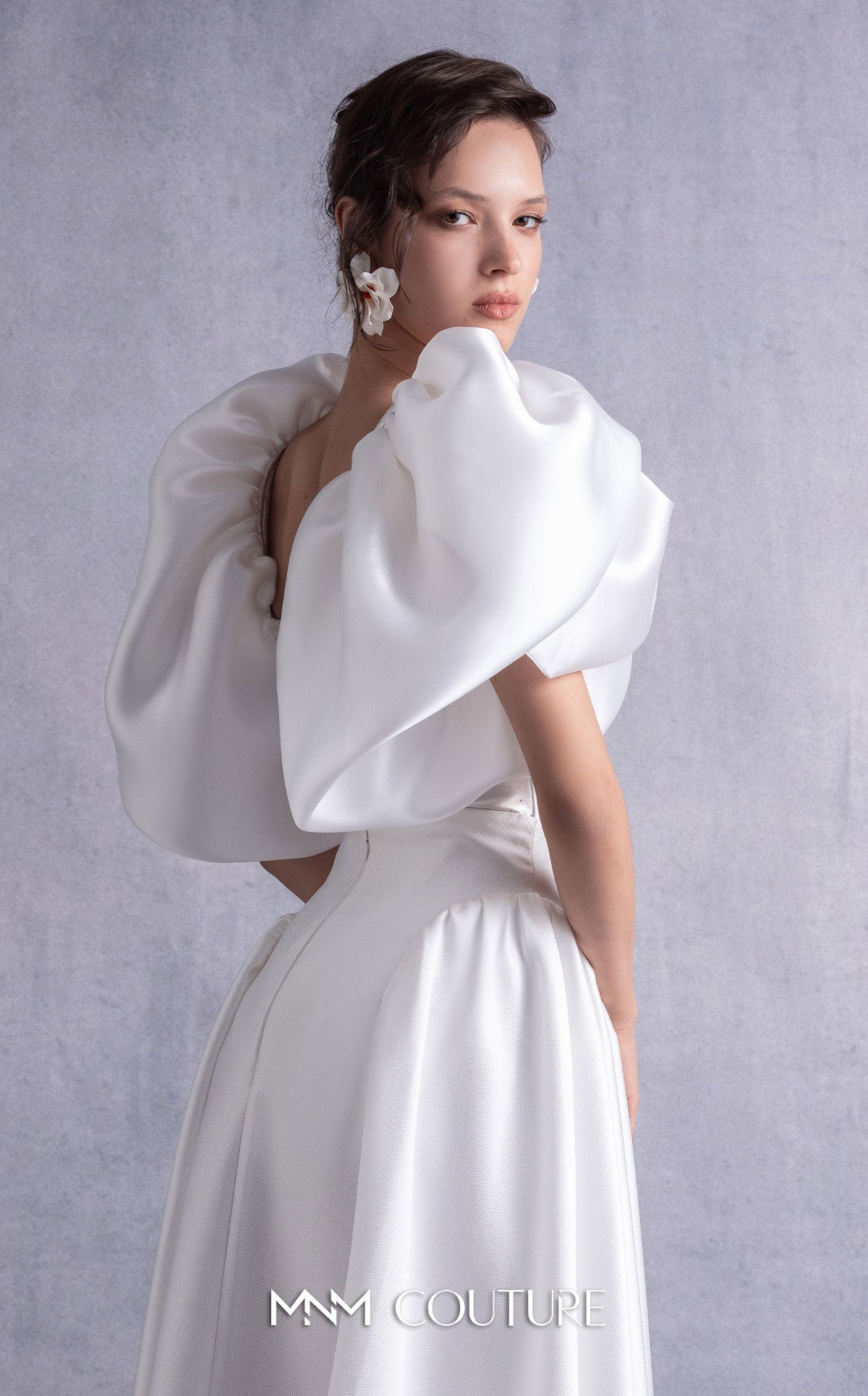 Wedding Dresses Long Wedding Two Piece A Line Dress MNM Couture GOS2510 Off White