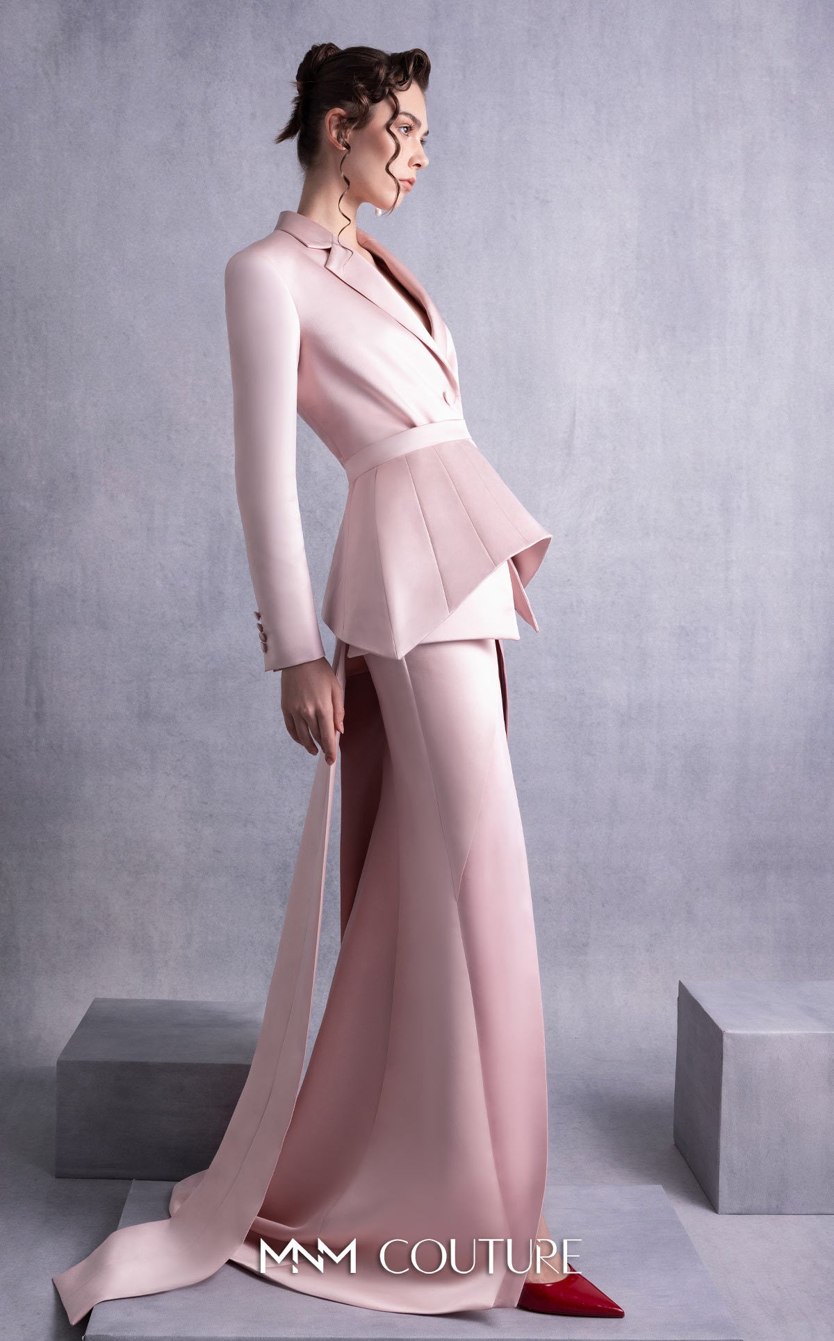 Mother of the Bride Dresses Long Sleeve Formal Mother of the Bride Dress MNM Couture GOS2532 Pink