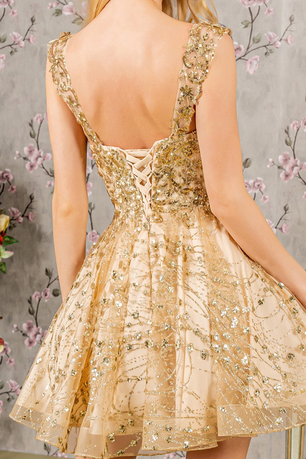 Short Cocktail Glitter Sequin Homecoming Dress
