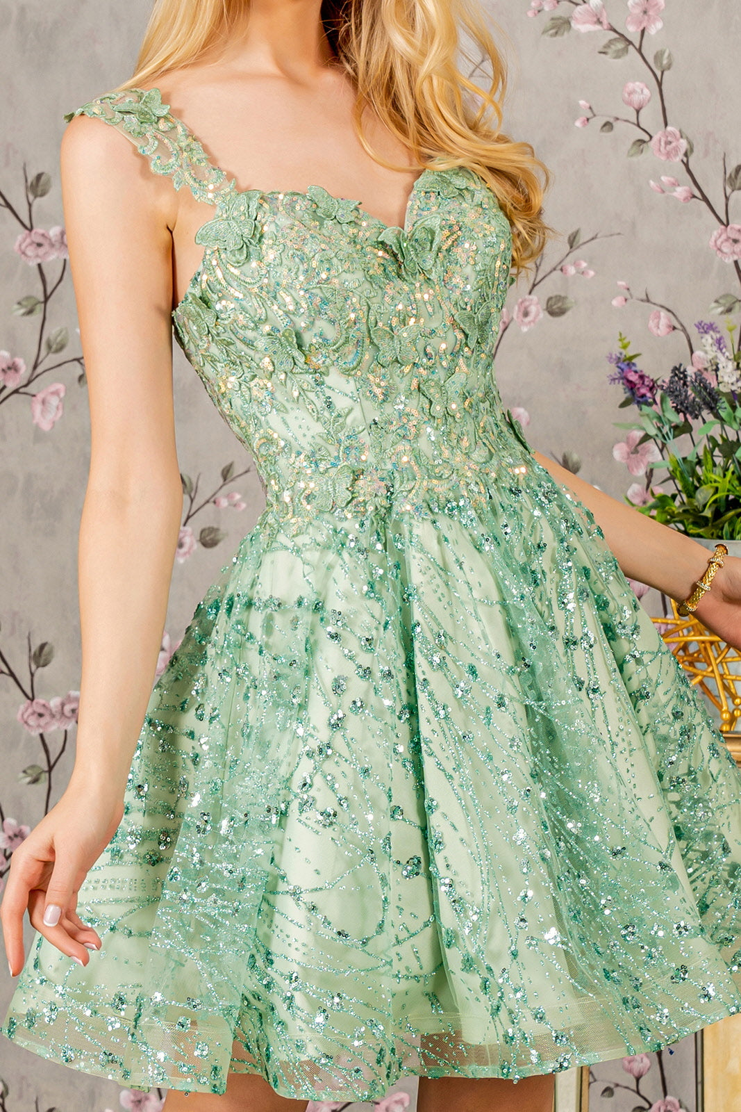 Short Cocktail Glitter Sequin Homecoming Dress