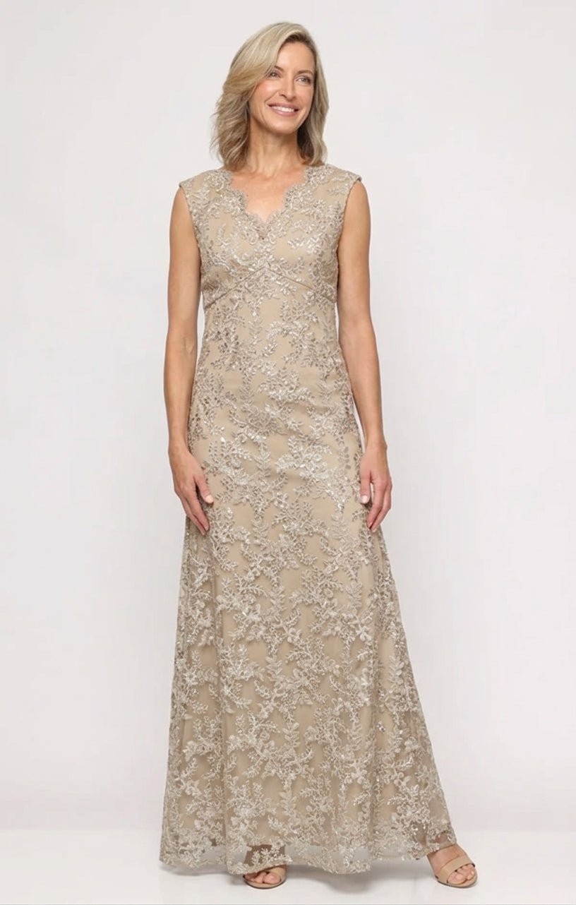 Lace A Line Long Formal Dress Alex Evenings 81171938
