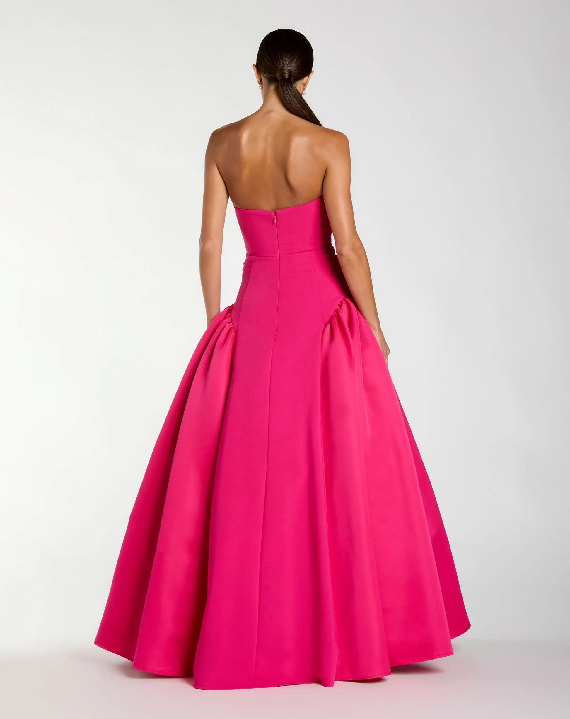 Prom Dresses Long Formal Prom Dress - Ball Gown - Mac Duggal 21240 Hot Pink-Satin-21240-Pleated