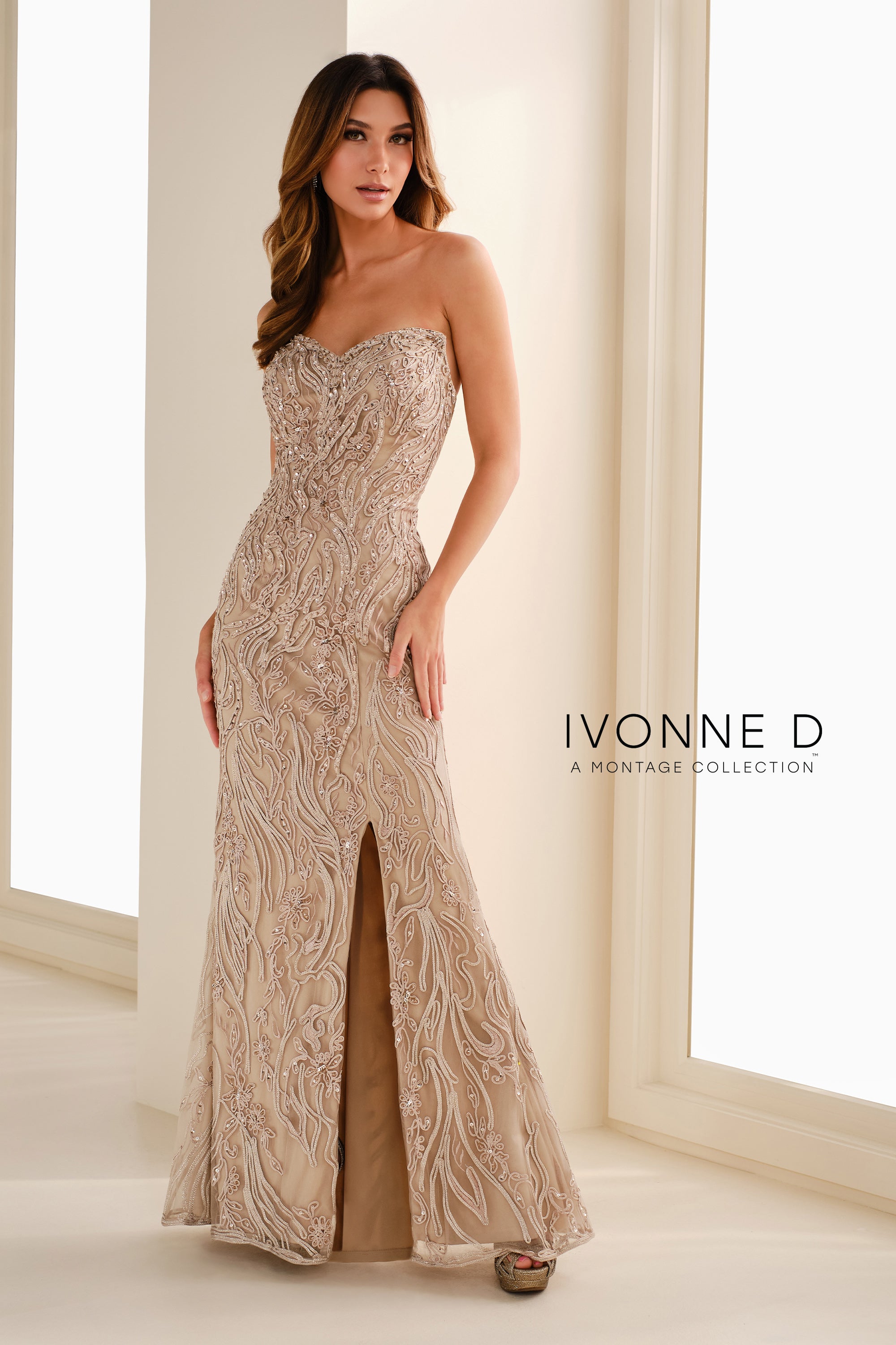 Prom Dresses Fitted Long Formal Beaded Sequin Prom Gown Stone