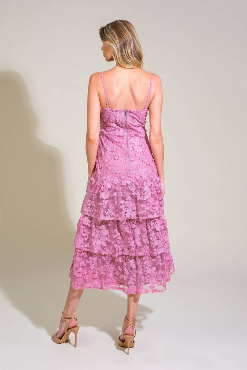 Cocktail Dresses Formal Cocktail Midi A Line Lace Dress Flying Tomato ID21522 Mauve
