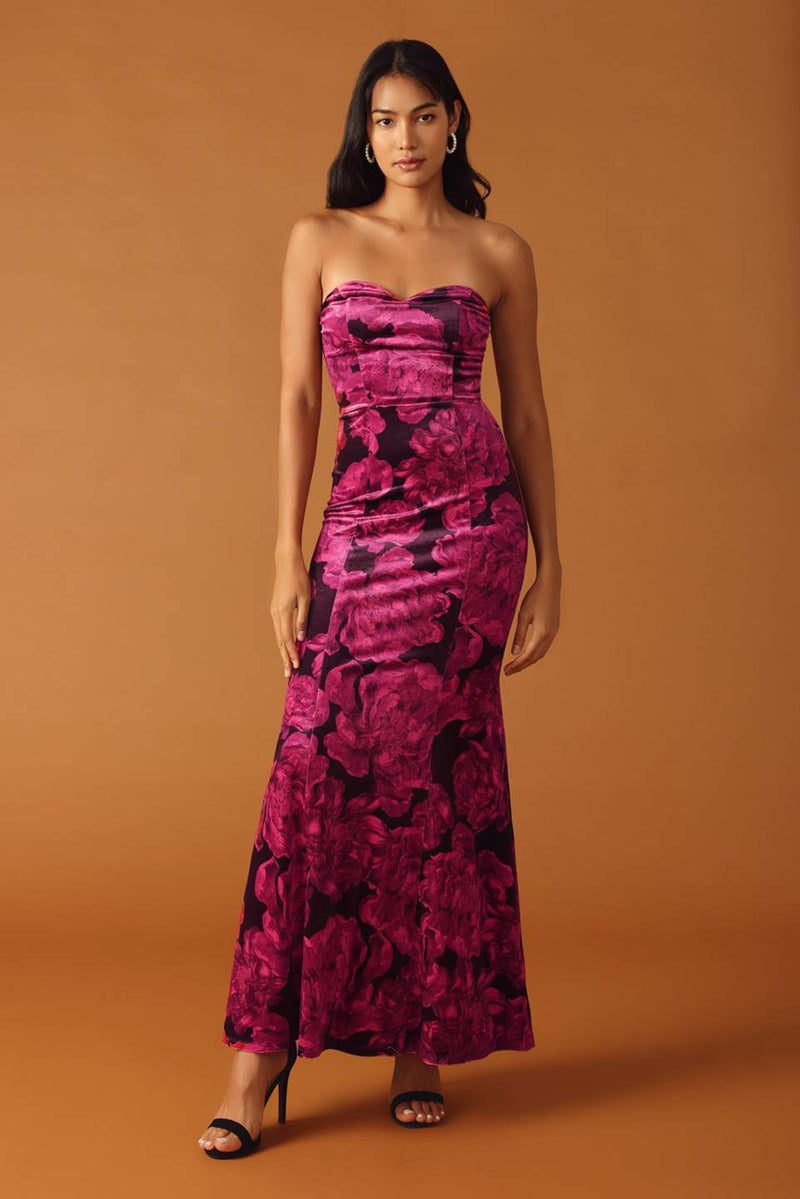 Formal Dresses Long Floral Prom Formal Dress Flying Tomato ID21663 Berry