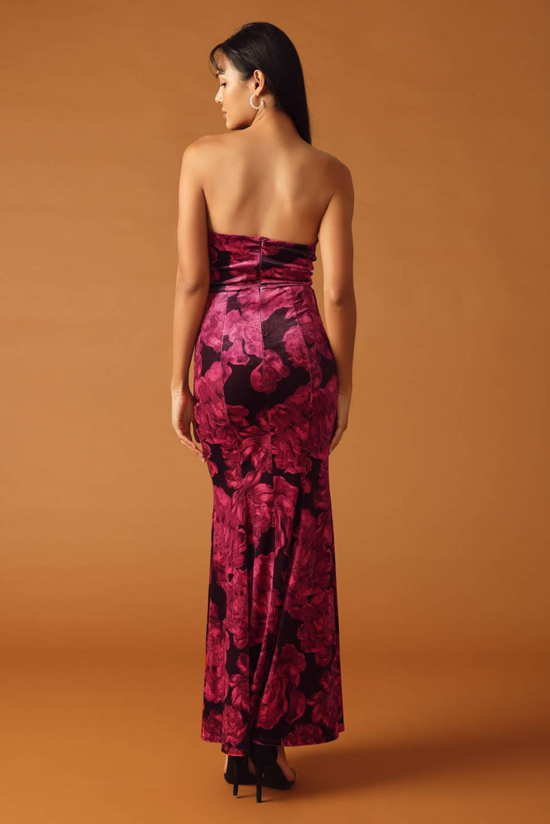 Formal Dresses Long Floral Prom Formal Dress Flying Tomato ID21663 Berry