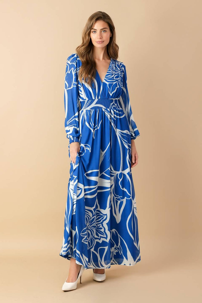 V-Neck Floor-Length Chiffon Wedding Guest A-Line Dress Flying Tomato ID21804