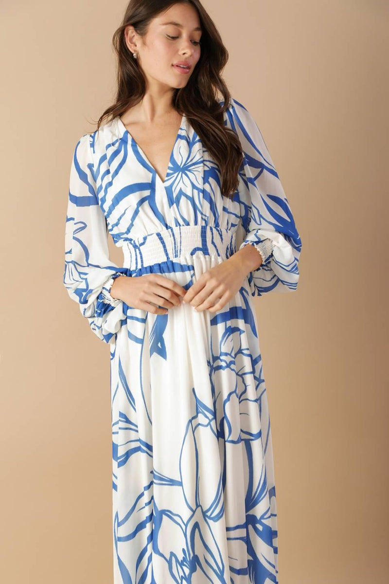 V-Neck Floor-Length Chiffon Wedding Guest A-Line Dress Flying Tomato ID21804