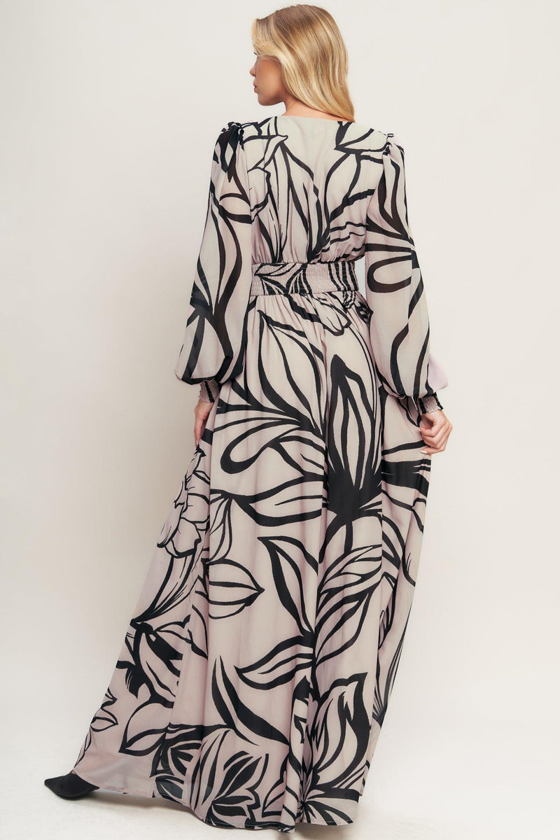 V-Neck Floor-Length Chiffon Wedding Guest A-Line Dress Flying Tomato ID21804