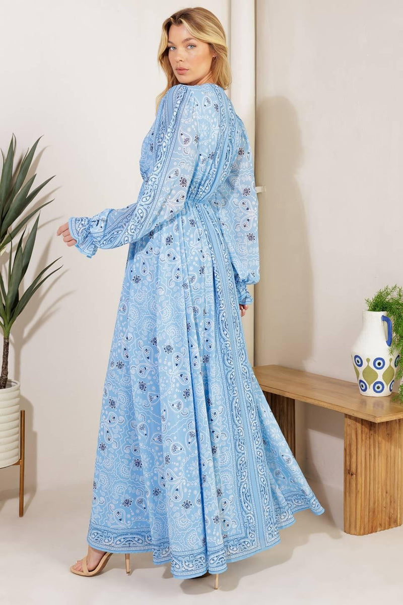 V-Neck Floor-Length Chiffon Formal A-Line Dress Flying Tomato ID21835