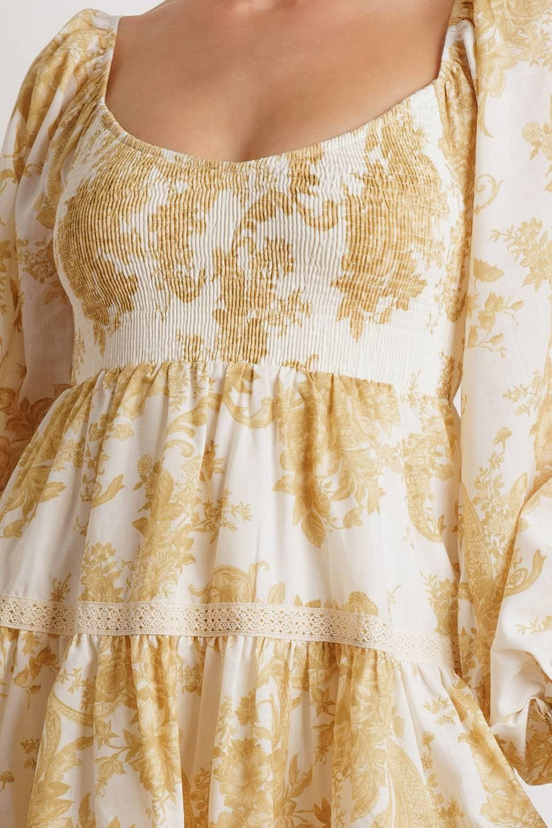 Square Neck Mini Chiffon Wedding Guest Fit & Flare Dress Flying Tomato ID21919