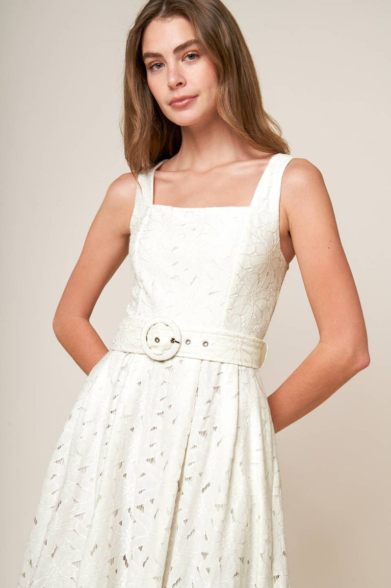 Cocktail Dresses A Line Short Cocktail Midi Lace Dress Flying Tomato ID22104 Off White