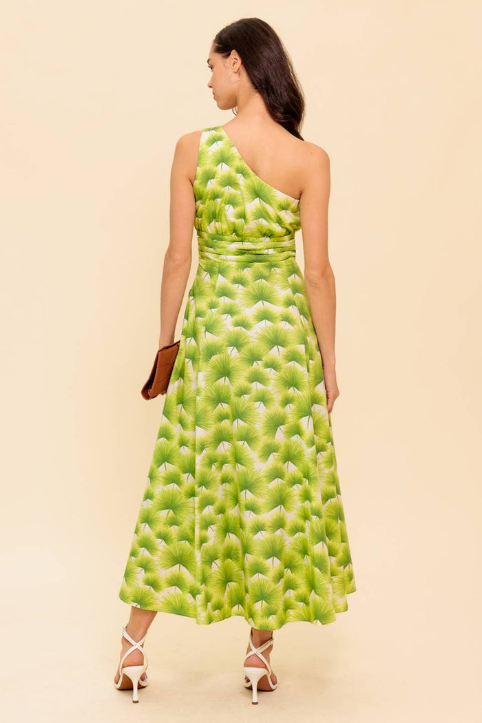 Cocktail Dresses Tea Length A Line Print Cocktail Dress Flying Tomato ID22146 Ivory Green