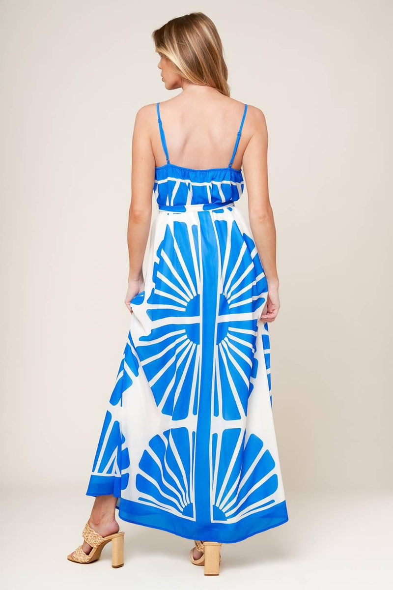V-Neck Floor-Length Chiffon Wedding Guest A-Line Dress Flying Tomato ID22164