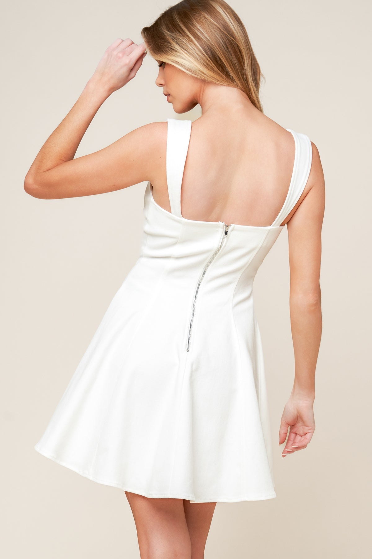 Cocktail Dresses Short Mini A Line Cocktail Dress Flying Tomato ID22281 White Denim