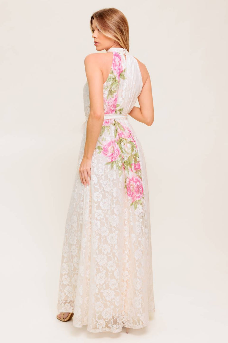 Cocktail Dresses Short Lace Print Tea Length Cocktail Dress Flying Tomato ID22388 Ivory