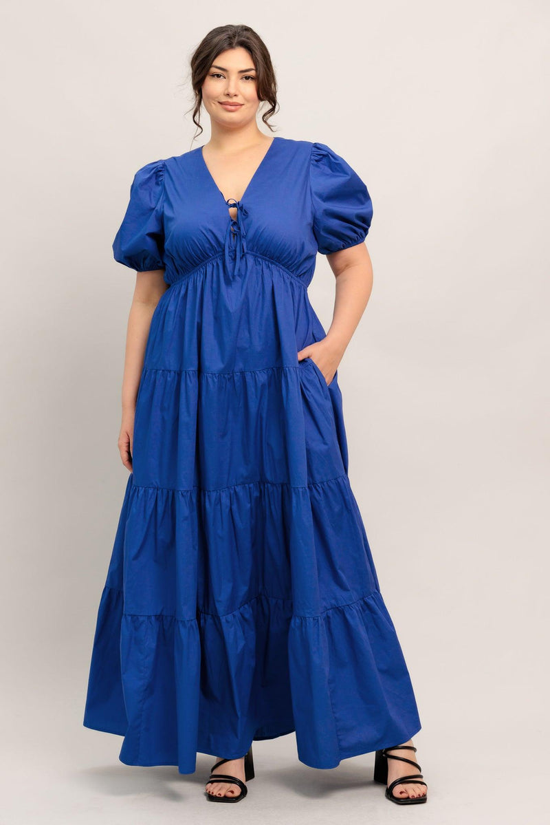 V-Neck High-Low Crepe Wedding Guest A-Line Dress Flying Tomato ID22573