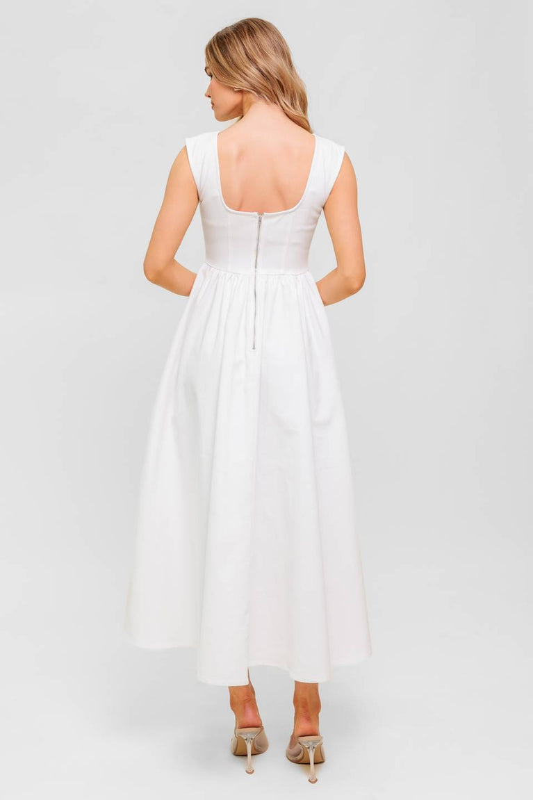 Wedding Dresses A Line Short Tea Length Bridal Wedding Dress Flying Tomato ID22586 White Denim