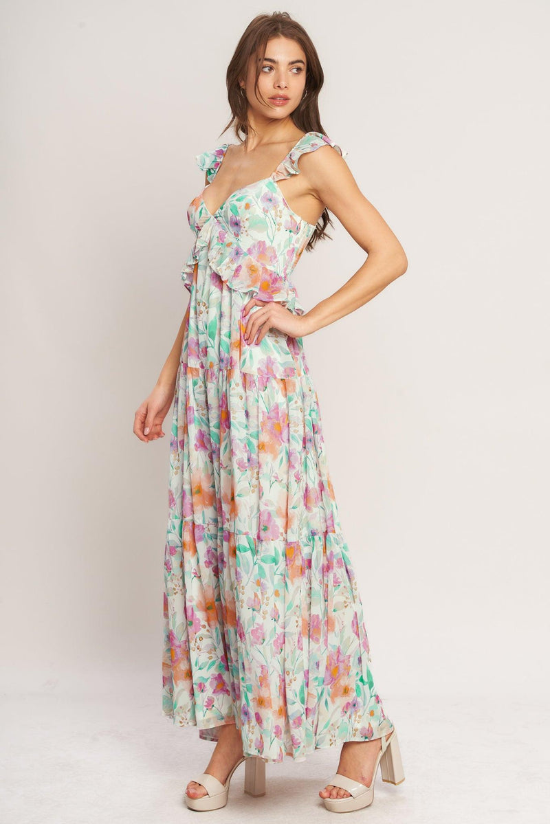 Sweetheart Floor-Length Chiffon Wedding Guest A-Line Dress Flying Tomato ID22593