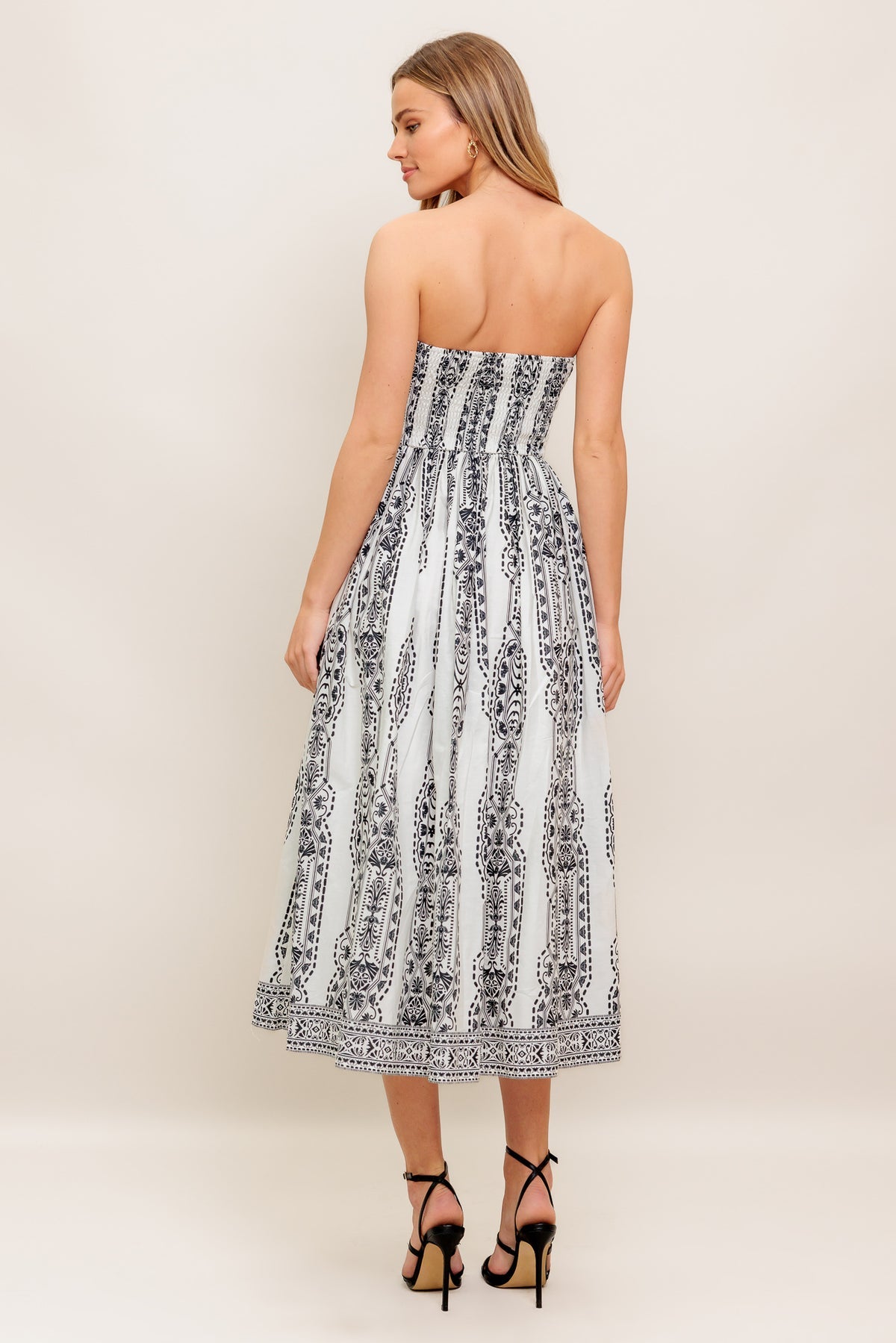 Cocktail Dresses Print Tea Length Short A Line Cocktail Dress Flying Tomato ID22726 White