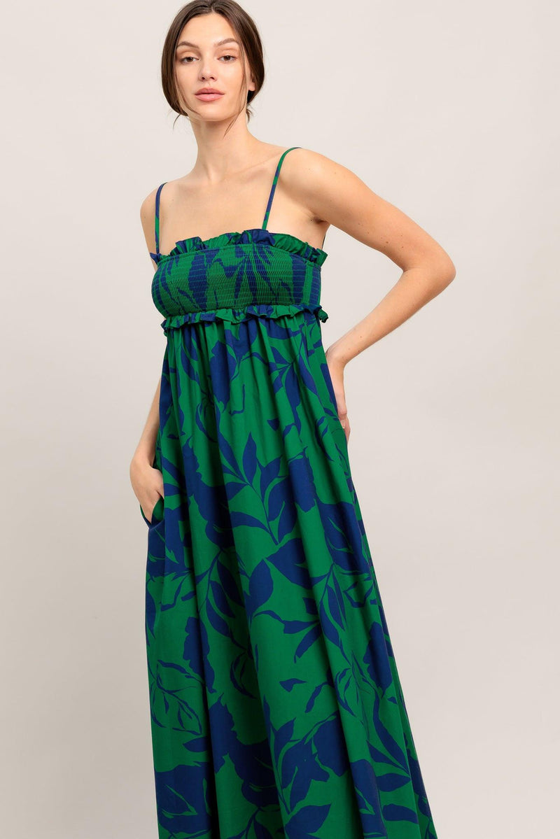 Square Neck Floor-Length Crepe Formal Empire Waist Dress Flying Tomato ID22848