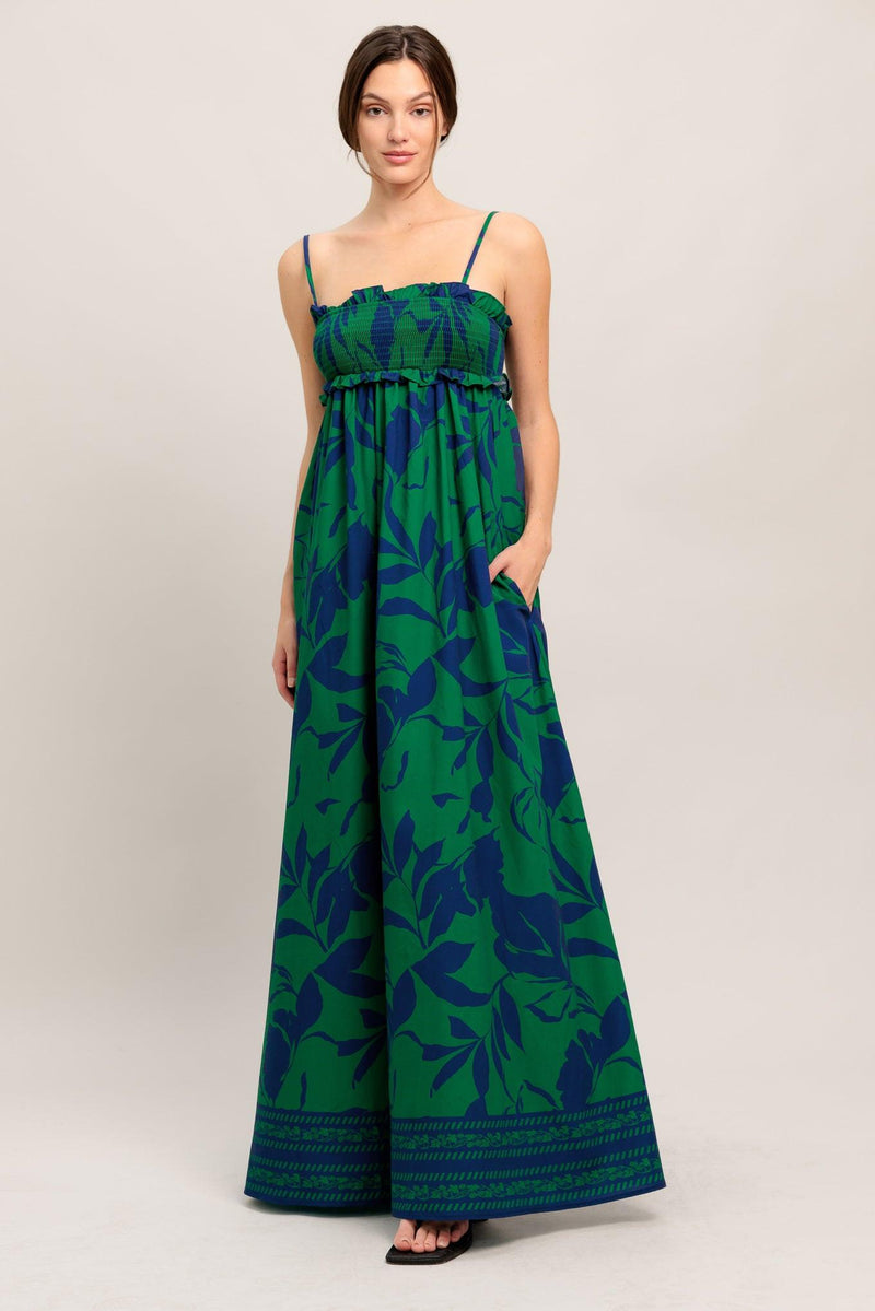 Square Neck Floor-Length Crepe Formal Empire Waist Dress Flying Tomato ID22848