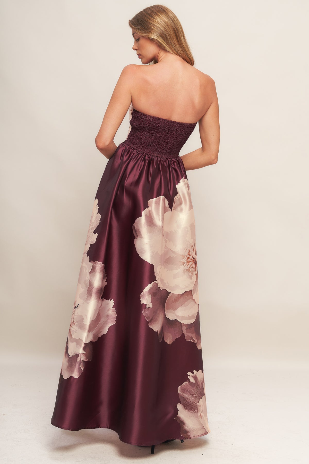 Prom Dresses Long Formal Print A Line Evening Dress Flying Tomato ID23041 Burgundy