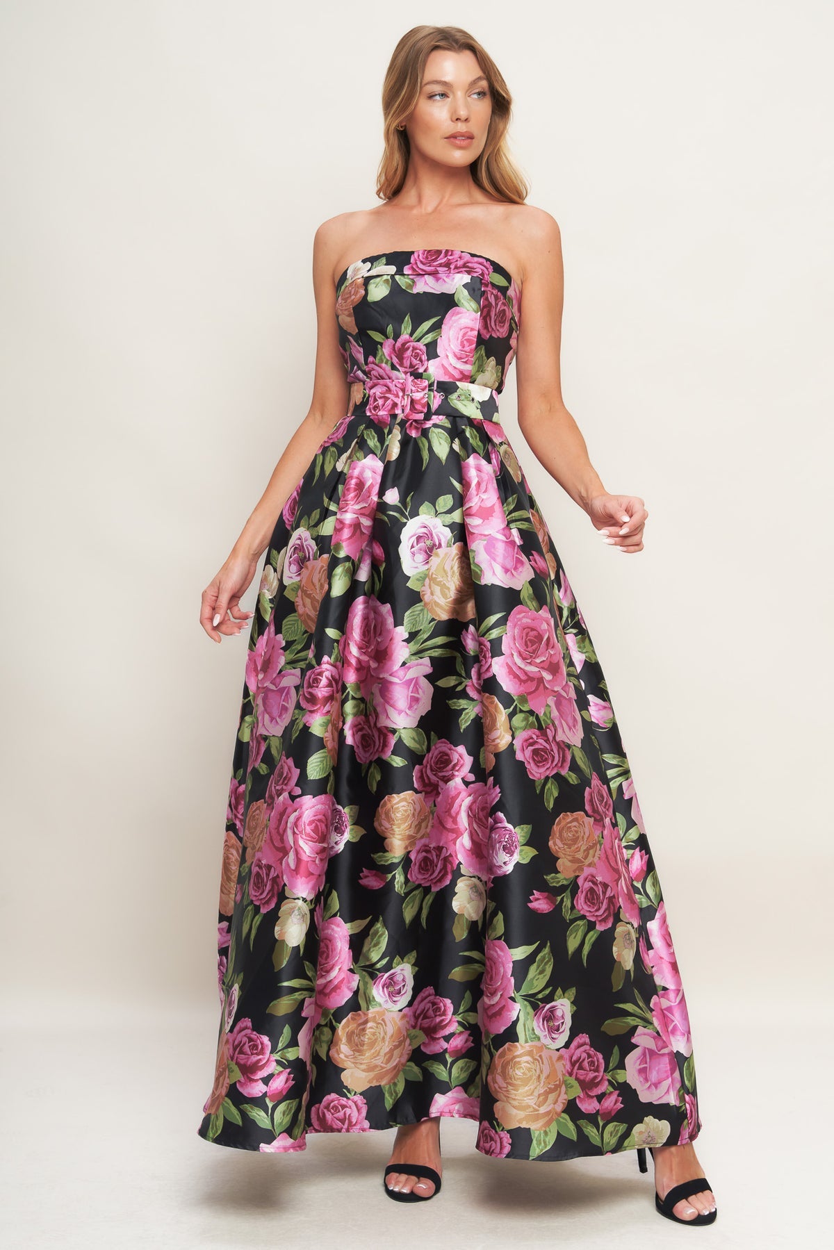 Cocktail Dresses Tea Length A Line Short Floral Print Cocktail Dress Flying Tomato ID23069 Black
