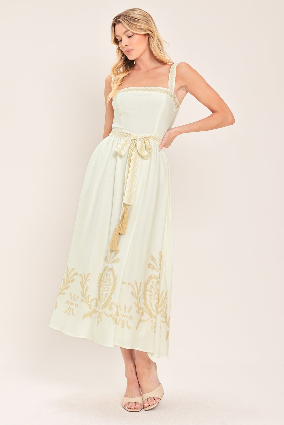 Square Midi Chiffon Special Occasion A-Line Flying Tomato ID23144