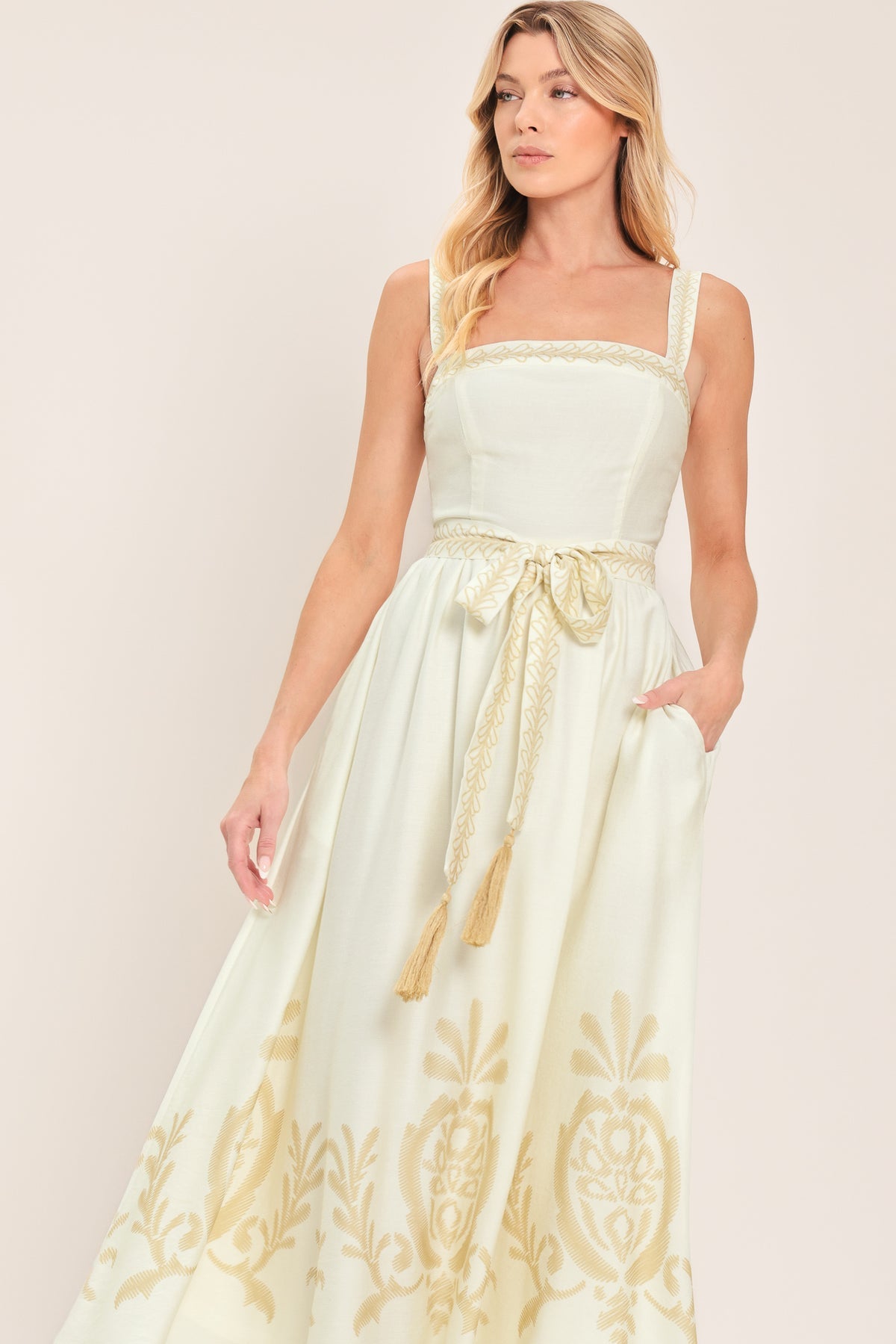 Square Midi Chiffon Special Occasion A-Line Flying Tomato ID23144