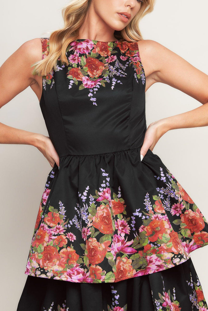 Bateau Midi Mikado Formal Fit & Flare Flying Tomato ID23167