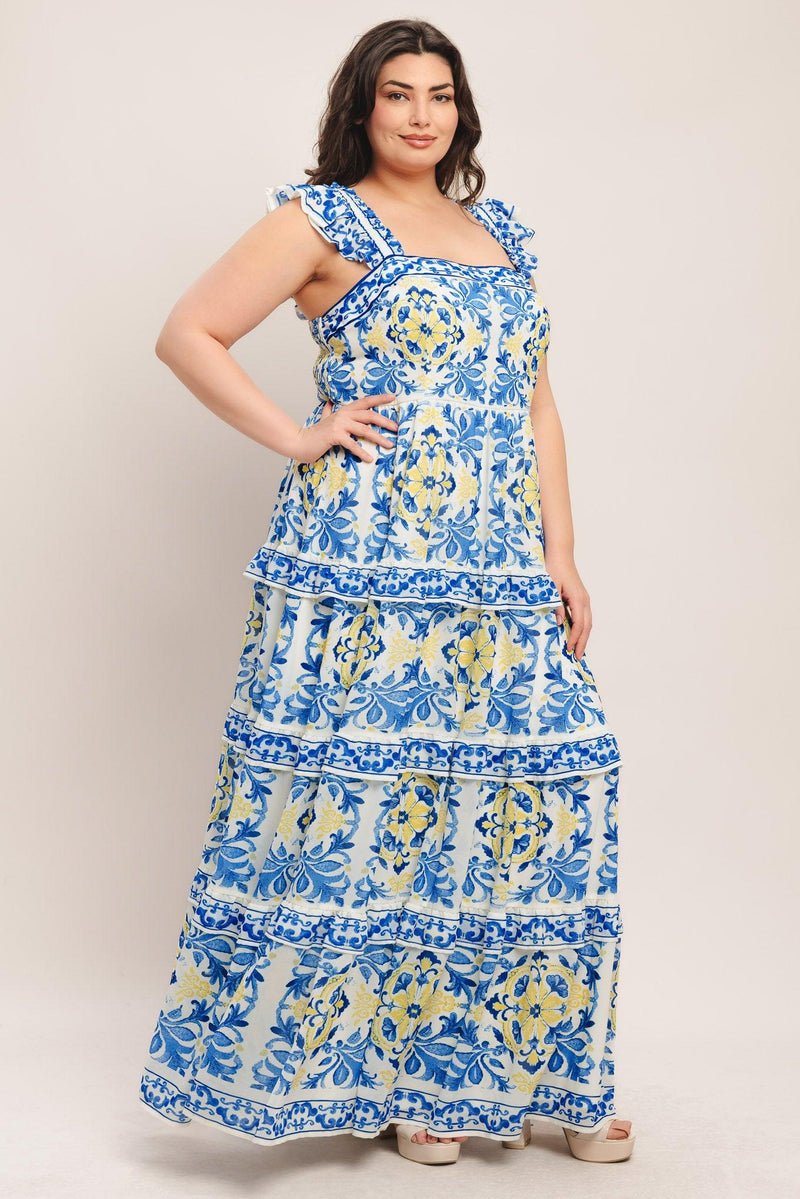 Square Neck Floor-Length Chiffon Wedding Guest A-Line Dress Flying Tomato ID23267