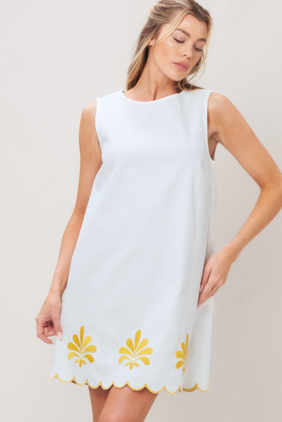 Crew/High-Neck Mini Crepe Cocktail Sheath Flying Tomato ID23305