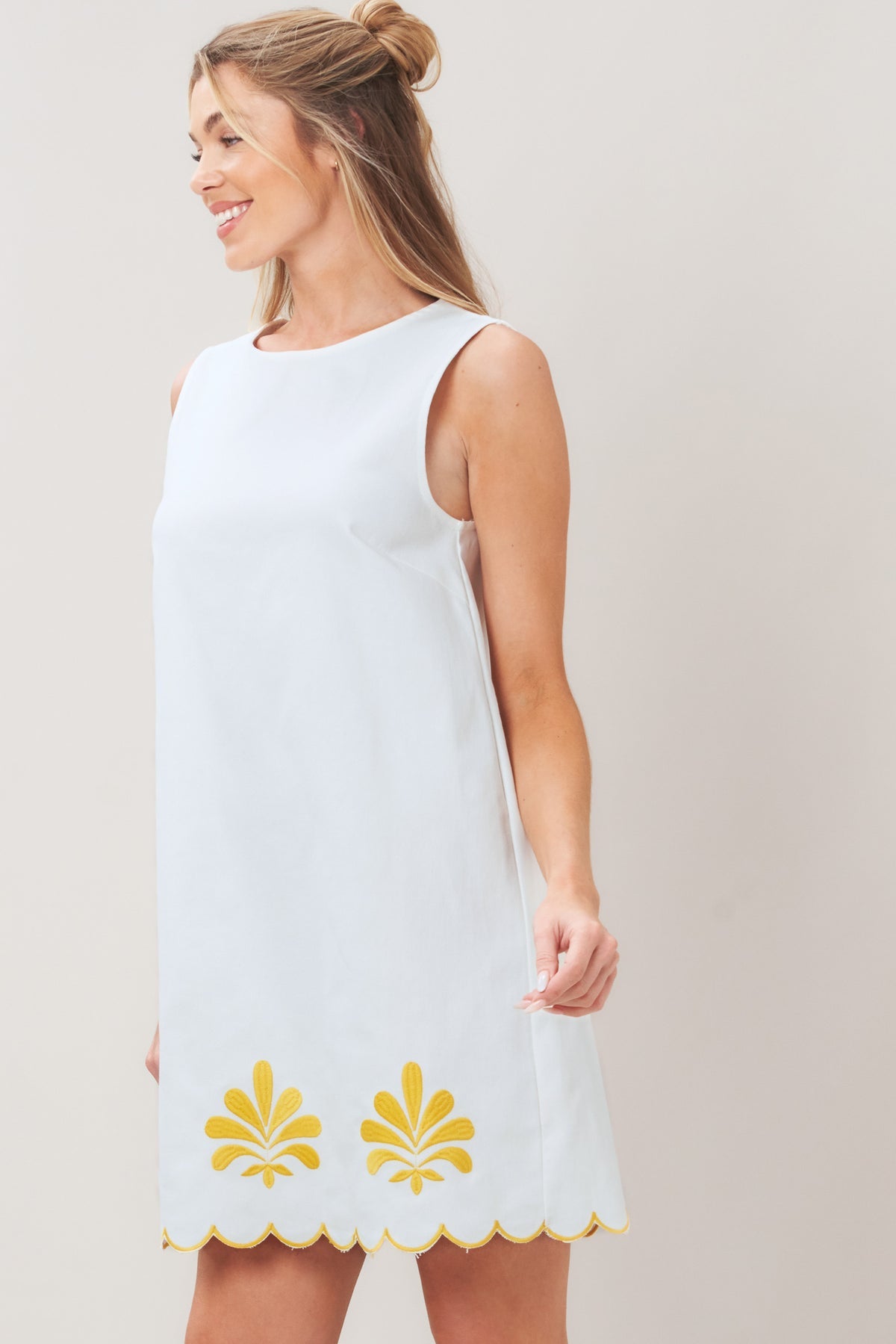 Crew/High-Neck Mini Crepe Cocktail Sheath Flying Tomato ID23305