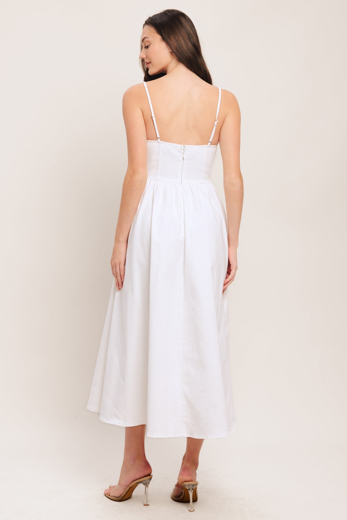 Wedding Dresses Midi Short Fitted A Line Cocktail Dress Flying Tomato ID23588 White Denim