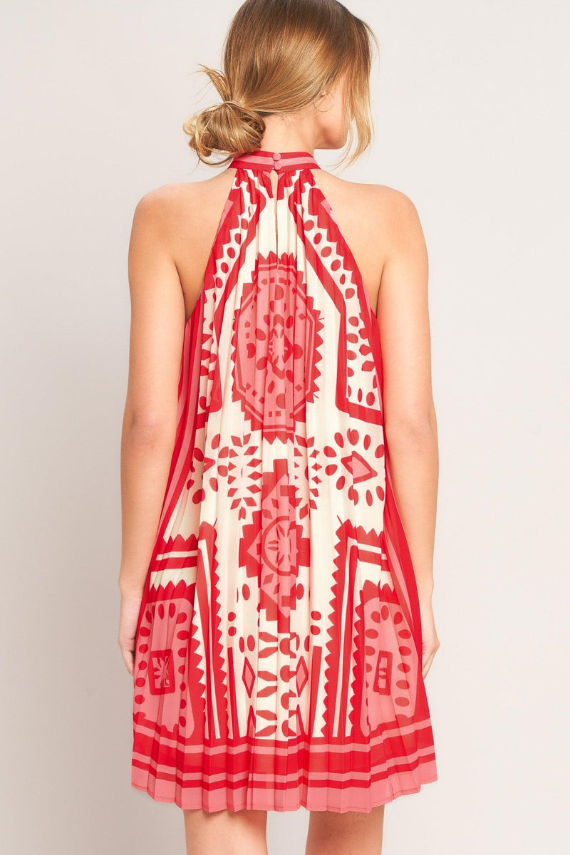 Halter Mini Chiffon Cocktail A-Line Dress Flying Tomato ID23625