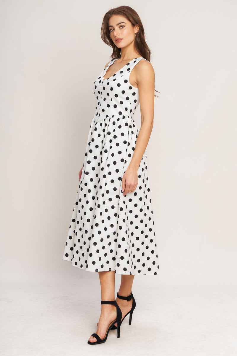 Sweetheart Midi Crepe Wedding Guest Fit & Flare Flying Tomato ID23680