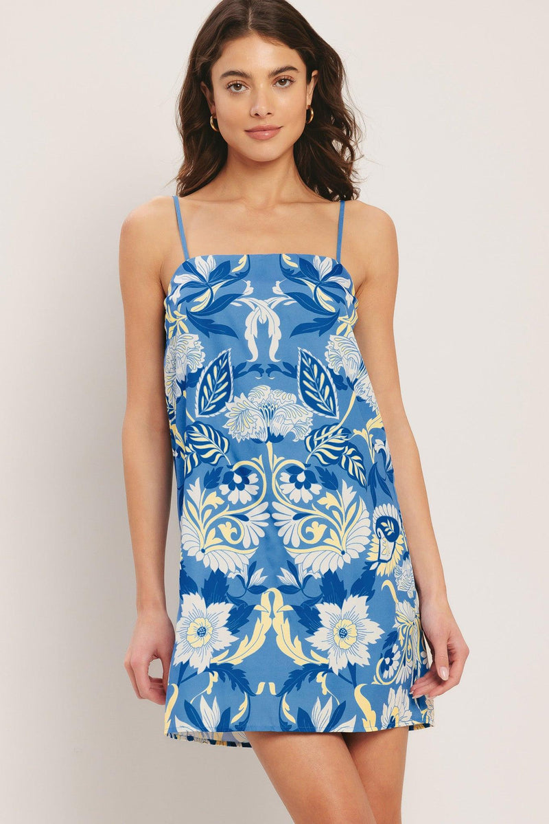 Square Neck Mini Satin Cocktail A-Line Dress Flying Tomato ID23757