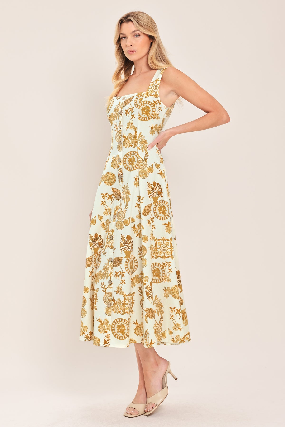 Square Midi Chiffon Special Occasion A-Line Flying Tomato ID23770