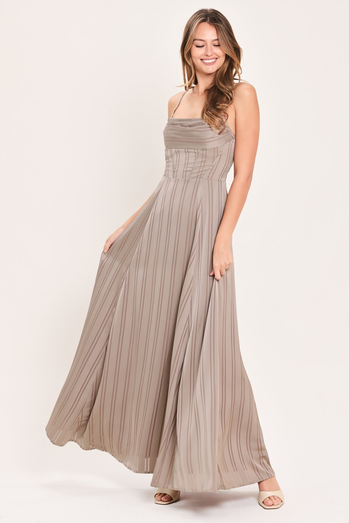 Cowl Floor-Length Chiffon Formal A-Line Flying Tomato ID24404