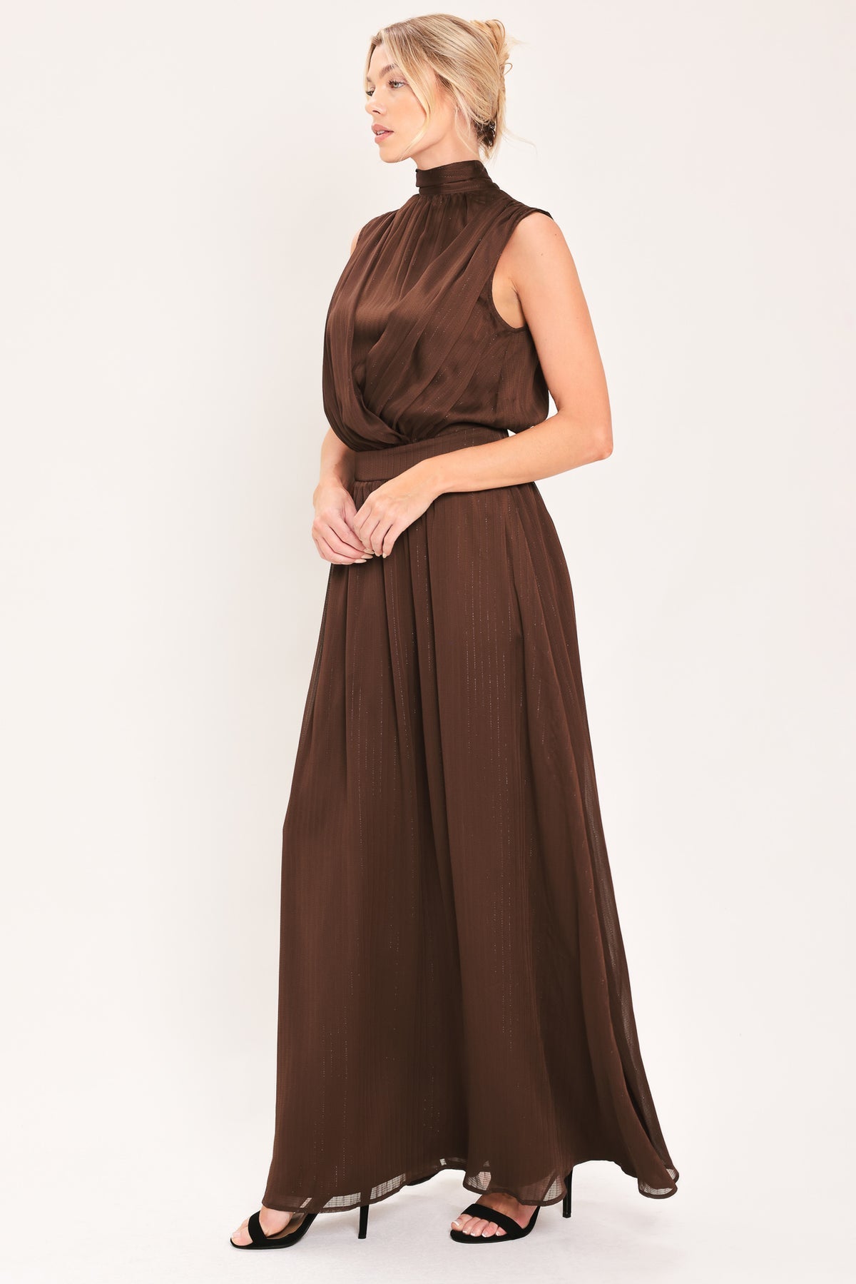 Crew/High-Neck Floor-Length Chiffon Occasion A-Line Flying Tomato ID24409