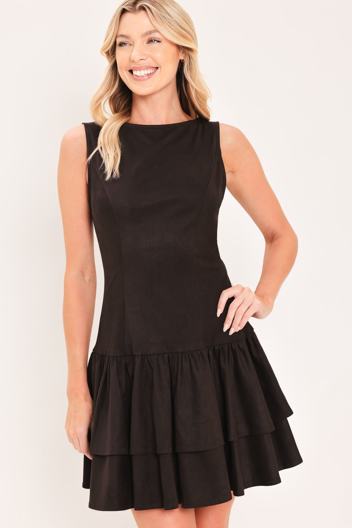 Bateau Mini/Short Crepe Cocktail Fit & Flare Flying Tomato ID24585