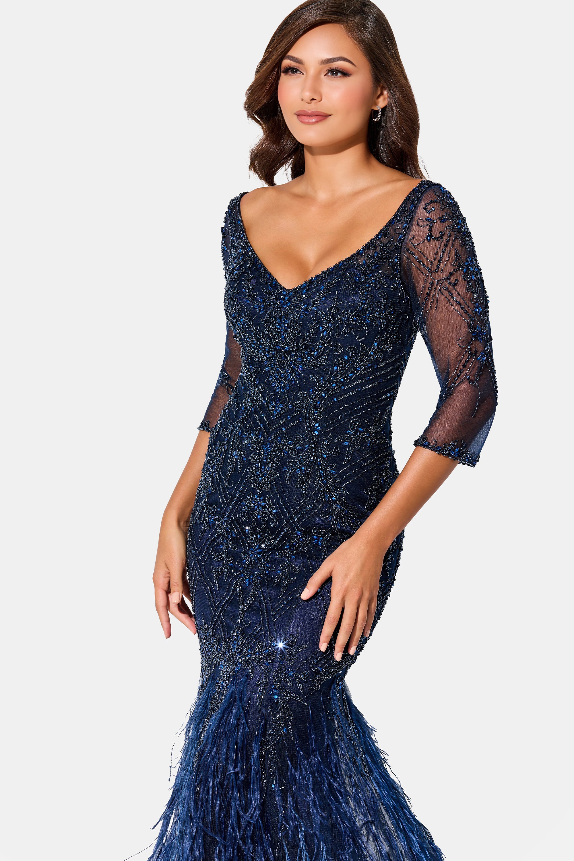 Mother of the Bride Dresses Long Formal Mother of the Bride Mermaid Dress Navy Blue