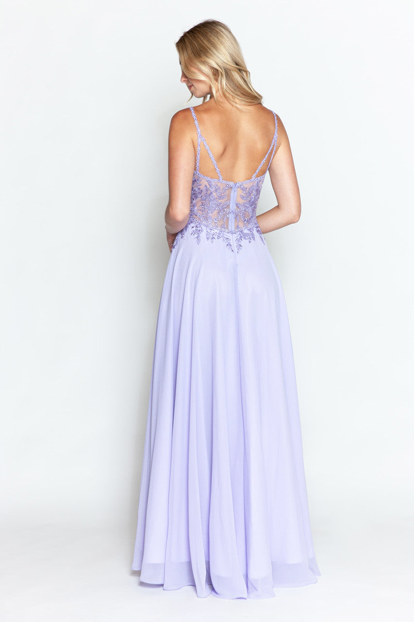 Prom Dresses Long Formal Floral Evening Prom Dress Lenovia 8185 Lilac