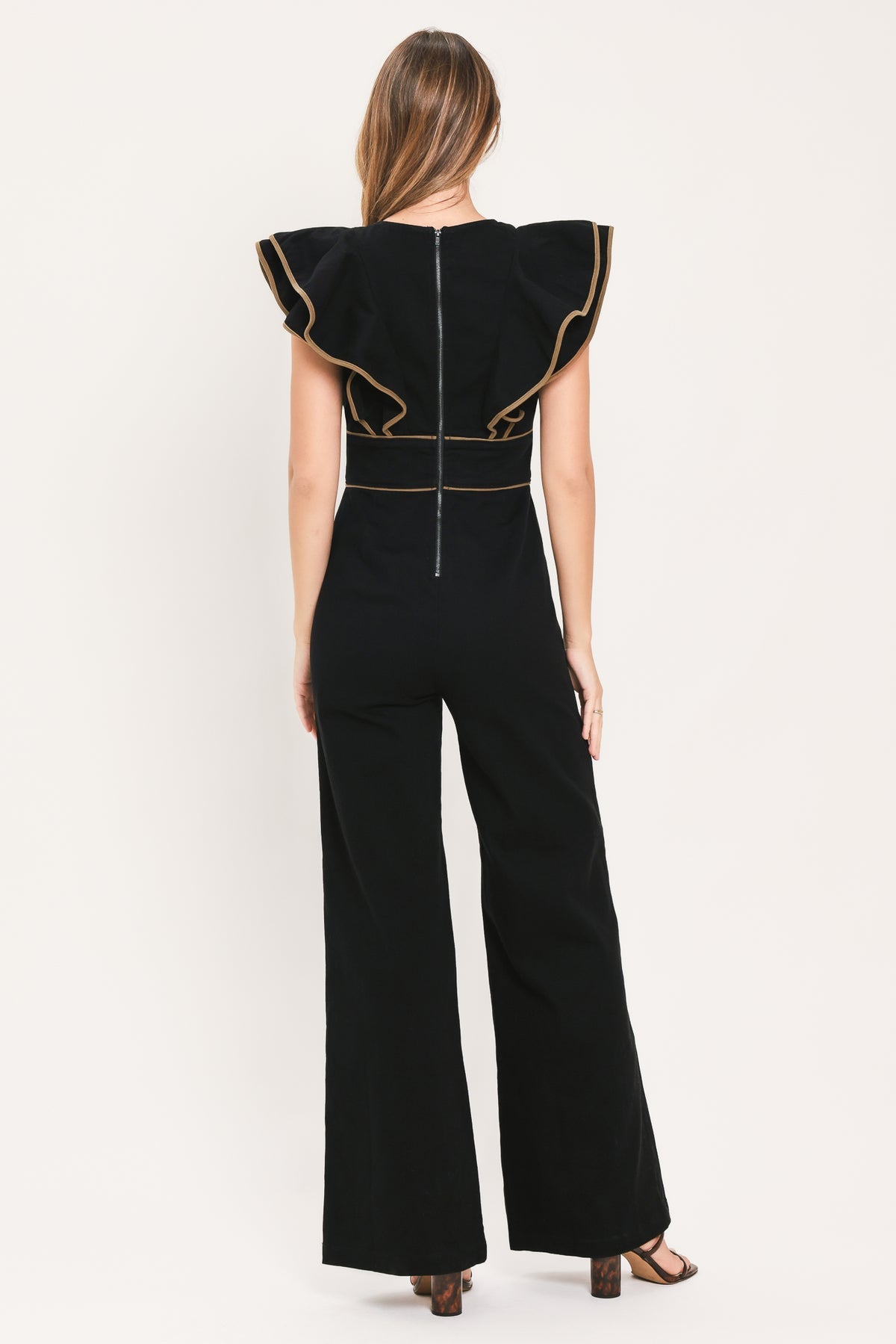 V-Neck Floor-Length Scuba Occasion Fit & Flare Flying Tomato IP9388