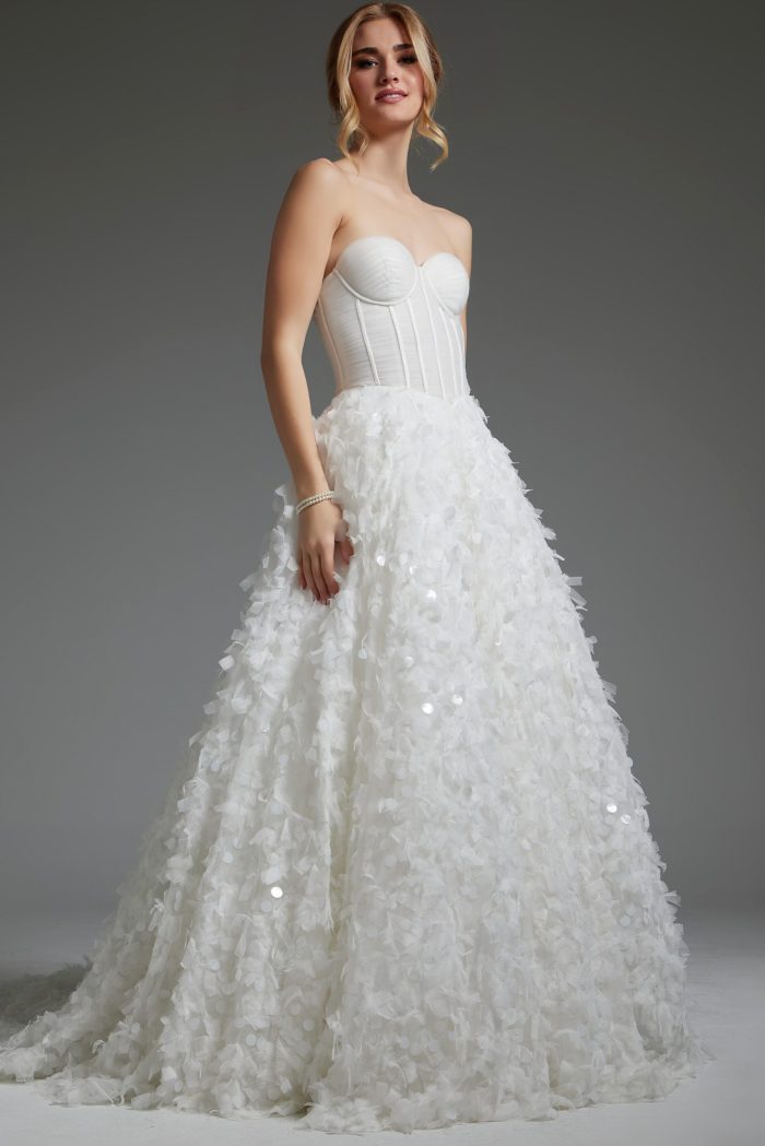 Wedding Dresses Long Bridal Ballgown Wedding Dress Off-White