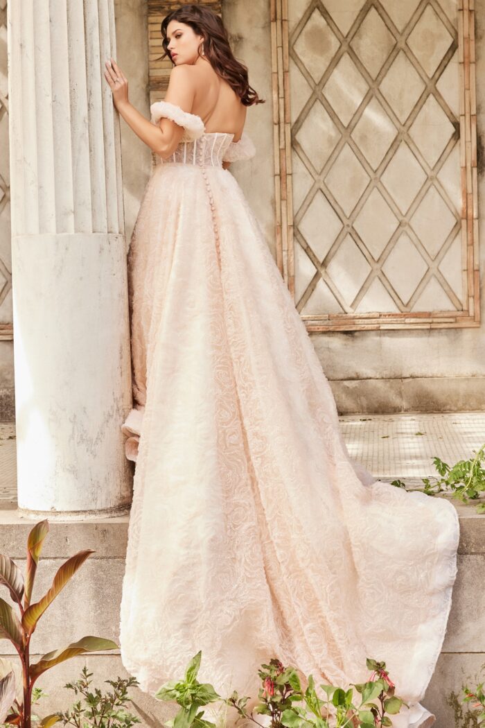 Wedding Dresses Long Sequin A Line Wedding Dress Nude