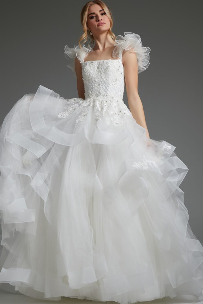 Wedding Dresses Beaded Ballgown Bodice Bridal Wedding Dress White
