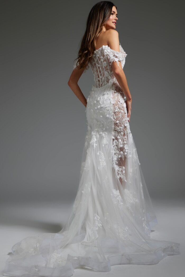 Wedding Dresses Long Mermaid Bridal Wedding Dress Off-White