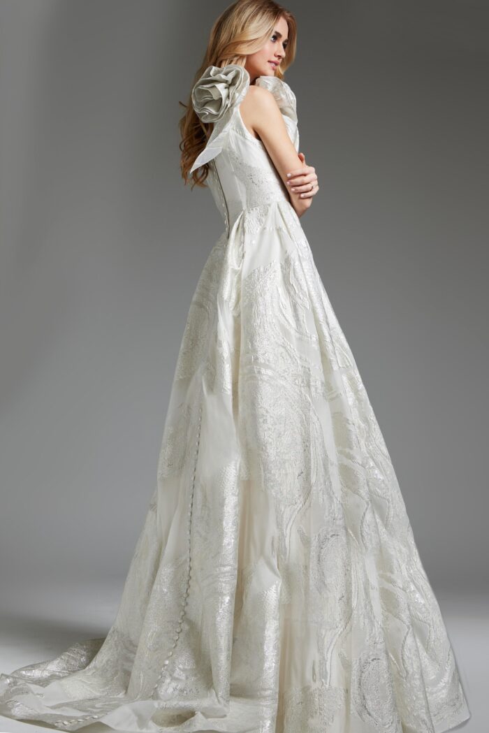 Wedding Dresses Ballgown Pleated Long Wedding Dress Off-White